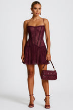 Cami Corset Guipure Lace See-Through Vacation Mini Dresses [Pre Order]